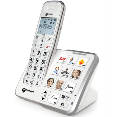 téléphone sans fil avec touches photos